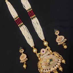Look Ethnic Gold -Plated Artificial Stones Studded Jewellery Set-image-64