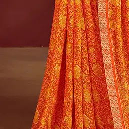 Anouk Rustic Ethnic Motifs Printed Zari Pure Chiffon Saree image 2