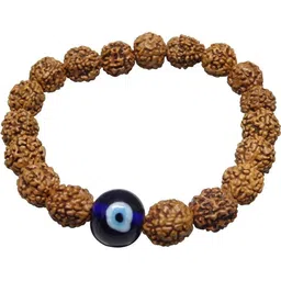 Divine souvenirs Unisex Artificial Beaded Rudhraksh Elasticated Bracelet-55