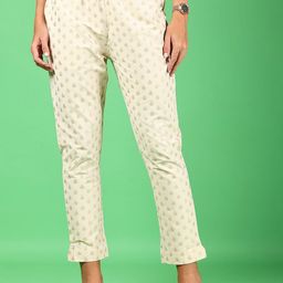 V-Mart Women Printed Regular Fit Cotton Trousers-picture-48