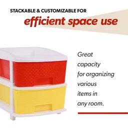RUBOXA Yellow Set of 1 Regular Drawer Organiser Organisers image 2