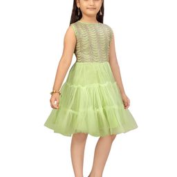 BAESD Embellished Net A-Line Frock image 3