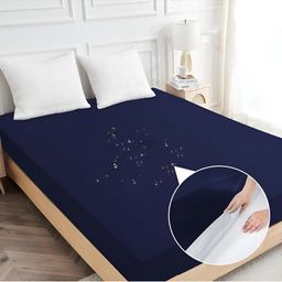 Ultrasleep Navy Blue Terry Water Resistant Mattress Protector-image-75