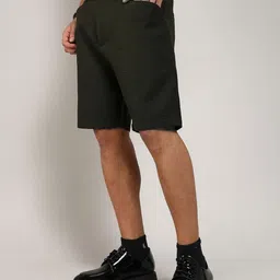 Campus Sutra Men Regular Fit Mid-Rise Linen Shorts-picture-9