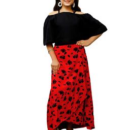 FELLAMO Print Cape Sleeve Maxi Dress-picture-24