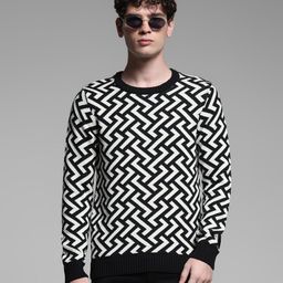 Jack & Jones Men Self Design Long Sleeves Pullover-picture-5