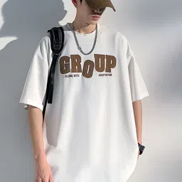 StyleCast x Revolte Men Typography Printed Round Neck Oversized T-shirt-image-22