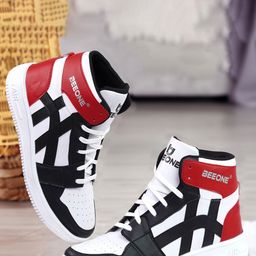 Beeone Men Striped Sneakers-image-47