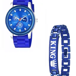 Gopal Shopcart Men Analogue Watch with Bracelet B9050 BLUAeviyo NEW CD K Bracelet-39