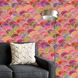 ArtzFolio Printed UV-Resistant Anti-Bacterial Ocean Wave Japanese Pattern Peel & Stick Wallpaper-image-46