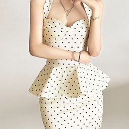 StyleCast Women Polka Dot Print Halter Neck Fit & Flare Dress-picture-25