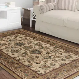 Sapana Carpet-Mats Cream-Coloured Regular Traditional Carpet-image-75