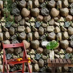INDIAN ROYALS 3D Brown & Green Effect Stone Self-Adhesive Wallpaper-image-59