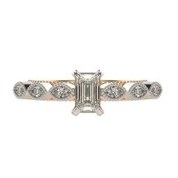 VALANOVA Women 18 Kt 925 Sterling Silver Lab Grown 0.83 CT Diamond Ring 2.67 gm-image-43
