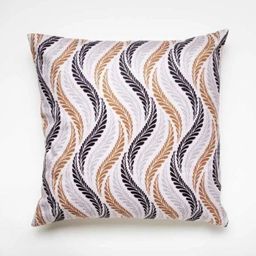 Aura White & Black Floral Printed Square Cushion Covers-27
