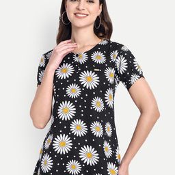 GAB Women Floral Printed Pure Cotton A-Line Top-image-71