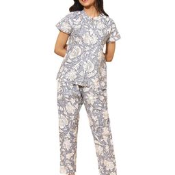 YELLOW BLOOM Printed Pure Cotton Shirt Collar Shirt With Trousers Co-Ords-image-21