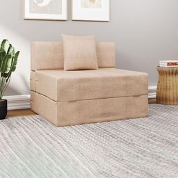 Torque Beige Messi Flipper Single Seater Foldable Sofa Cum Bed With Cushion-image-68