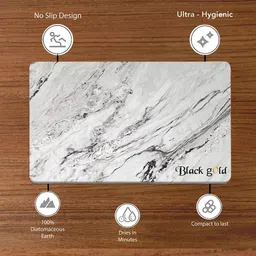 Black gold Grey & Black Printed Anti-Skid Bath Rug-image-54