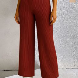 Fabflee Women Pack Of 2 Striped Comfort Straight Fit Trousers-picture-34