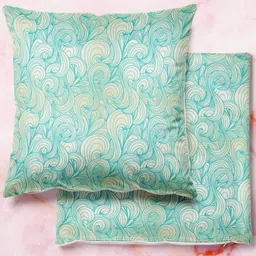 ArtzFolio Multicoloured Set of 2 Velvet Square Cushion Covers-34