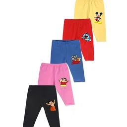 FRENCH KLEIDER Boys Pack Of 5  Cartoon Characters Printed Track Pants-image-5