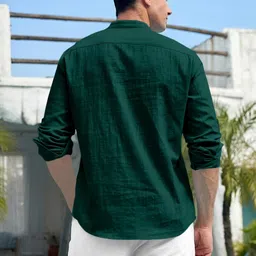 Fifth U Men Green Kurta image 2