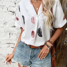 SZN Women Lapel Collar Top-picture-21