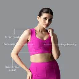 STRCH Women Medium Coverage Non-Wired and Removable Padding Bra image 3