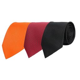 CALIXTO Men Pack Of 3 Woven Design Broad Tie-image-69