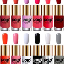 VOLO Set Of 12 Luxury Super Shine Nail Polish - 9.9 ml Each-Combo-No-278-17
