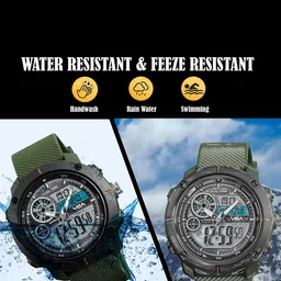 V2A Men Dial & Straps Analogue and Digital Watch V2A-1361-Green image 2