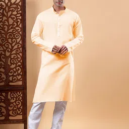 Yugnik Men Regular Pure Cotton Kurta with Pyjamas-picture-9
