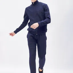 Sweet Dreams Men Mid Rise Long Sleeves Mock Collar Tracksuits-image-78