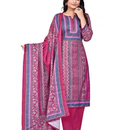 DRAVINAM Trends Ethnic Motifs Printed Unstitched Dress Material-image-85