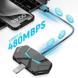 Zomei Versatile 7 Port USB Hub Light Design High Speed Transfer USB Hub 7 Port High Speed Extender Modern Light Design Port Replicator image 4