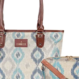 THE CLOWNFISH Ethnic Motifs Printed Oversized Structured Handheld Bag with Tasselled image 5