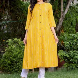 Chandbaali Women Polka Dot Striped Kurta-picture-3