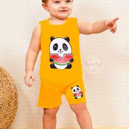 Kwitchy Unisex Cartoon Printed Pure Cotton T-shirt With Shorts-image-21