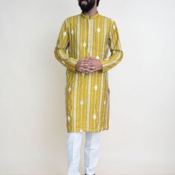 KUNDALI KAKSHAY Men Woven Design Festive Straight Kurta-picture-55