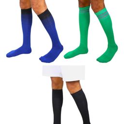 NESKA MODA Unisex Set of 3 Knee Length Cotton Socks-picture-25