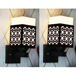 Gojeeva Brown Wood Square Wall Lamps-picture-17