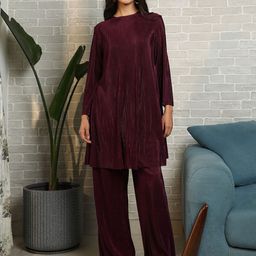 QISSA Women Solid Kurta with Trousers-image-85