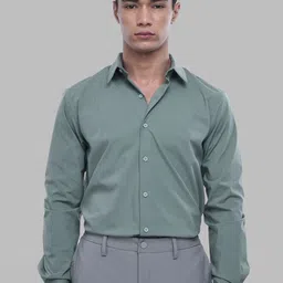 Tailoraedge Men Spread Collar Solid Formal Shirt-picture-25