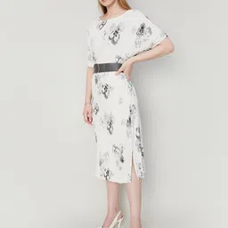 CODE by Lifestyle Extended Sleeve Floral Sheath Midi Dress-image-32