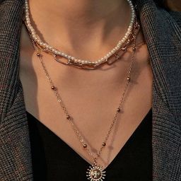 Arzonai Gold-Toned Stainless Steel Necklace-image-64