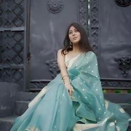 VILLE FASHION Woven Design Zari Art Silk Kanjeevaram Saree-picture-49