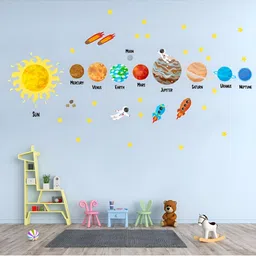 INDIAN ROYALS Red & Yellow Printed Waterproof Wall Stickers-image-71