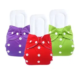 Kritiu Kids Set Of 3 Reusable Waterproof Cloth Diaper With Insert Pad-9