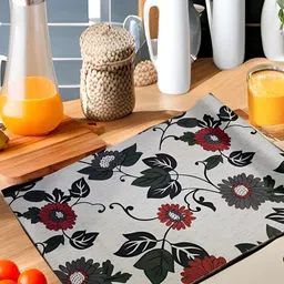 Aura Grey & Green Printed Water Resistant Anti-Slip Shelf Liner Organiser-image-94